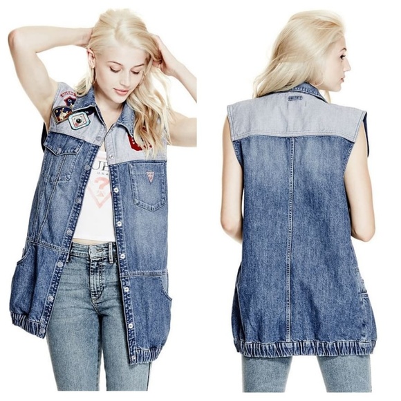 guess jeans vest